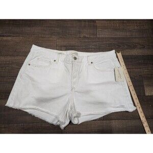 NEW Universal Thread Mid-Rise 90's Baggy Jean Shorts Womens Size 17 white